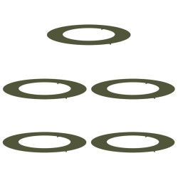 adapté pour anneaux d'arbre plats 5 pcs Vert olive Ø50 / 80 cm 554764554764
