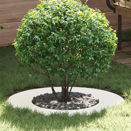 adapté pour anneaux d'arbre plats 5 pcs Blanc Ø40 / 70 cm Acier 554767554767