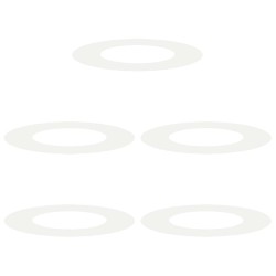 adapté pour anneaux d'arbre plats 5 pcs Blanc Ø40 / 70 cm Acier 554767554767
