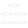 adapté pour anneaux d'arbre plats 5 pcs Blanc Ø40 / 70 cm Acier 554767554767