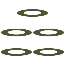adapté pour anneaux d'arbre plats 5 pcs Vert olive Ø40 / 70 cm 554769554769