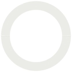 adapté pour anneau d'arbre plat Blanc Ø90 / 120 cm Acier 554770554770