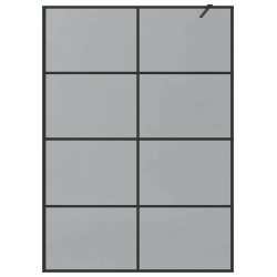 Mur de Douche à L'Italienne Noir 140 x 195 cm verre trempé 554788554788