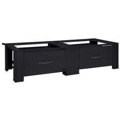 Socle pour Machine à Laver 2 pcs Noir 127 x 54,5 x 32,5 cm 554790554790