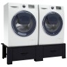 Socle pour Machine à Laver 2 pcs Noir 127 x 54,5 x 32,5 cm 554790554790