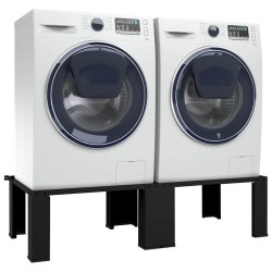 Socle pour Machine à Laver 2 pcs Noir 127 x 54,5 x 32,5 cm 554792554792
