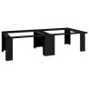 Socle pour Machine à Laver 2 pcs Noir 127 x 54,5 x 32,5 cm 554792554792