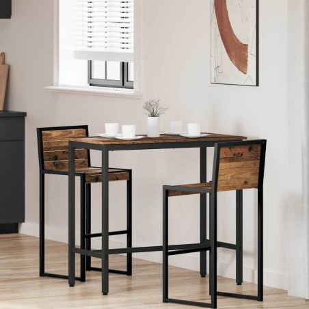 table Bois ancien 100 x 50 x 90,5 cm Bois d'ingénierie et acier 554812554812