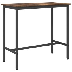 table Chêne fumé 100 x 50 x 90,5 cm Bois d'ingénierie et acier 554813554813