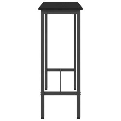 table Chêne noir 100 x 40 x 100,5 cm Bois d'ingénierie et acier 554816554816