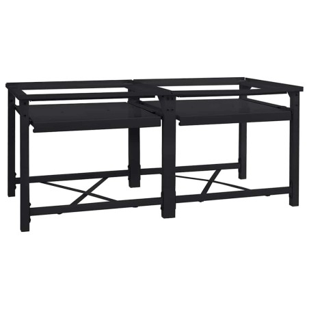 Socle pour Machine à Laver 2 pcs Noir 120 x 56 x 52 cm Acier 554817554817