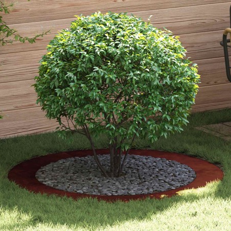 adapté pour anneau d'arbre plat Marron Ø90 / 120 cm Acier patiné 554820554820