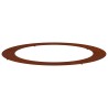 adapté pour anneau d'arbre plat Marron Ø90 / 120 cm Acier patiné 554820554820