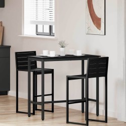 table Chêne noir 100 x 50 x 90,5 cm Bois d'ingénierie et acier 554824554824