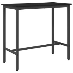 table Chêne noir 100 x 50 x 90,5 cm Bois d'ingénierie et acier 554824554824