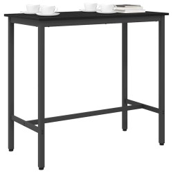 table Chêne noir 100 x 50 x 90,5 cm Bois d'ingénierie et acier 554824554824