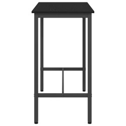 table Chêne noir 100 x 50 x 90,5 cm Bois d'ingénierie et acier 554824554824