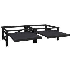 Socle pour Machine à Laver 2 pcs Noir 124,5 x 61,5 x 32,5 cm 554828554828