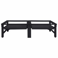 Socle pour Machine à Laver 2 pcs Noir 124,5 x 61,5 x 32,5 cm 554828554828
