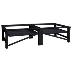 Socle pour Machine à Laver 2 pcs Noir 124,5 x 61,5 x 32,5 cm 554828554828