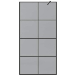 Mur de Douche à L'Italienne Noir 100 x 195 cm verre trempé 554830554830