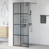 Mur de Douche à L'Italienne Noir 80 x 195 cm verre trempé 554833554833