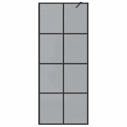 Mur de Douche à L'Italienne Noir 80 x 195 cm verre trempé 554833554833