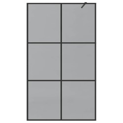 Mur de Douche à L'Italienne Noir 115 x 195 cm verre trempé 554834554834