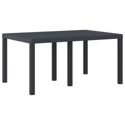 Table de Jardin Anthracite 150 x 100 x 73 cm polyrotin 554841554841