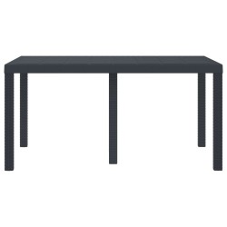 Table de Jardin Anthracite 150 x 100 x 73 cm polyrotin 554841554841