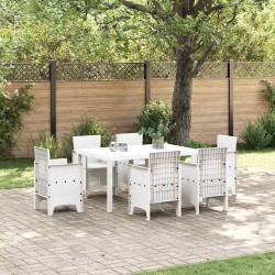 Table de Jardin Blanc 150 x 100 x 73 cm polyrotin 554842554842