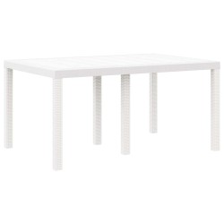Table de Jardin Blanc 150 x 100 x 73 cm polyrotin 554842554842