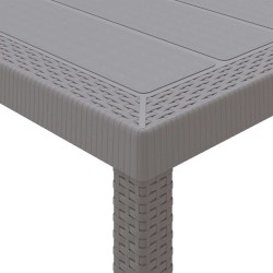 Table de Jardin Gris clair 100 x 100 x 73 cm polyrotin 554843554843