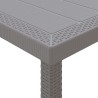 Table de Jardin Gris clair 100 x 100 x 73 cm polyrotin 554843554843