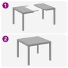 Table de Jardin Gris clair 100 x 100 x 73 cm polyrotin 554843554843