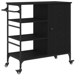 Chariot de cuisine Chêne noir 87.5 x 39 x 84.5 cm 554844554844