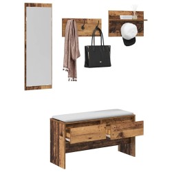 Ensemble de meubles d'entrée avec tiroir 4 pcs Bois ancien 554846554846