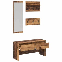 Ensemble de meubles d'entrée avec tiroir 4 pcs Bois ancien 554846554846