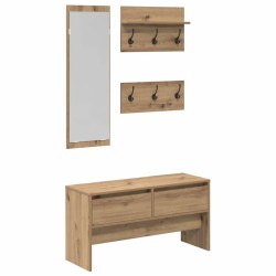 Ensemble de meubles d'entrée avec tiroir 4 pcs Chêne artisan 554847554847