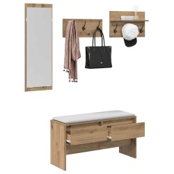 Ensemble de meubles d'entrée avec tiroir 4 pcs Chêne artisan 554847554847