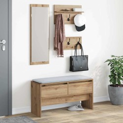 Ensemble de meubles d'entrée avec tiroir 4 pcs Chêne artisan 554847554847