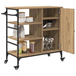 Chariot de cuisine Chêne artisanal 87.5 x 39 x 84.5 cm 554850554850