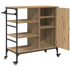 Chariot de cuisine Chêne artisanal 87.5 x 39 x 84.5 cm 554850554850