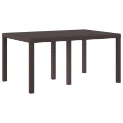 Table de Jardin Marron 150 x 100 x 73 cm polyrotin 554852554852