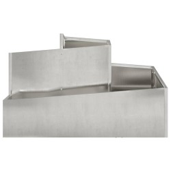 Cache-pot de jardin Argent 80 x 80 x 50 cm Acier inoxydable 554862554862