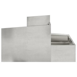 Cache-pot de jardin Argent 80 x 80 x 50 cm Acier inoxydable 554862554862