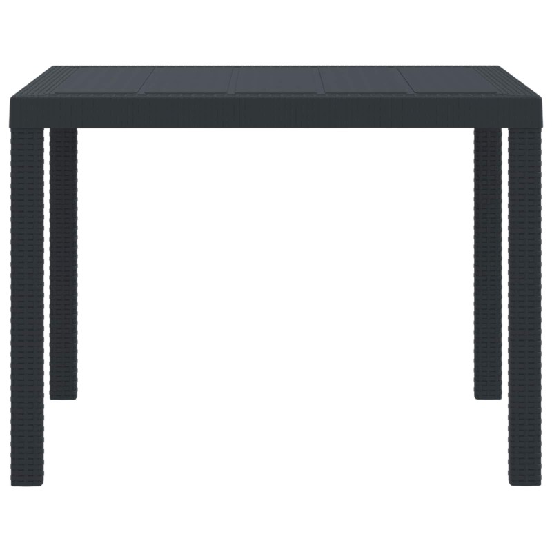 Table de Jardin Anthracite 100 x 100 x 73 cm polyrotin 554865554865