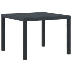 Table de Jardin Anthracite 100 x 100 x 73 cm polyrotin 554865554865