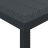 Table de Jardin Anthracite 100 x 100 x 73 cm polyrotin 554865554865