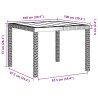 Table de Jardin Anthracite 100 x 100 x 73 cm polyrotin 554865554865